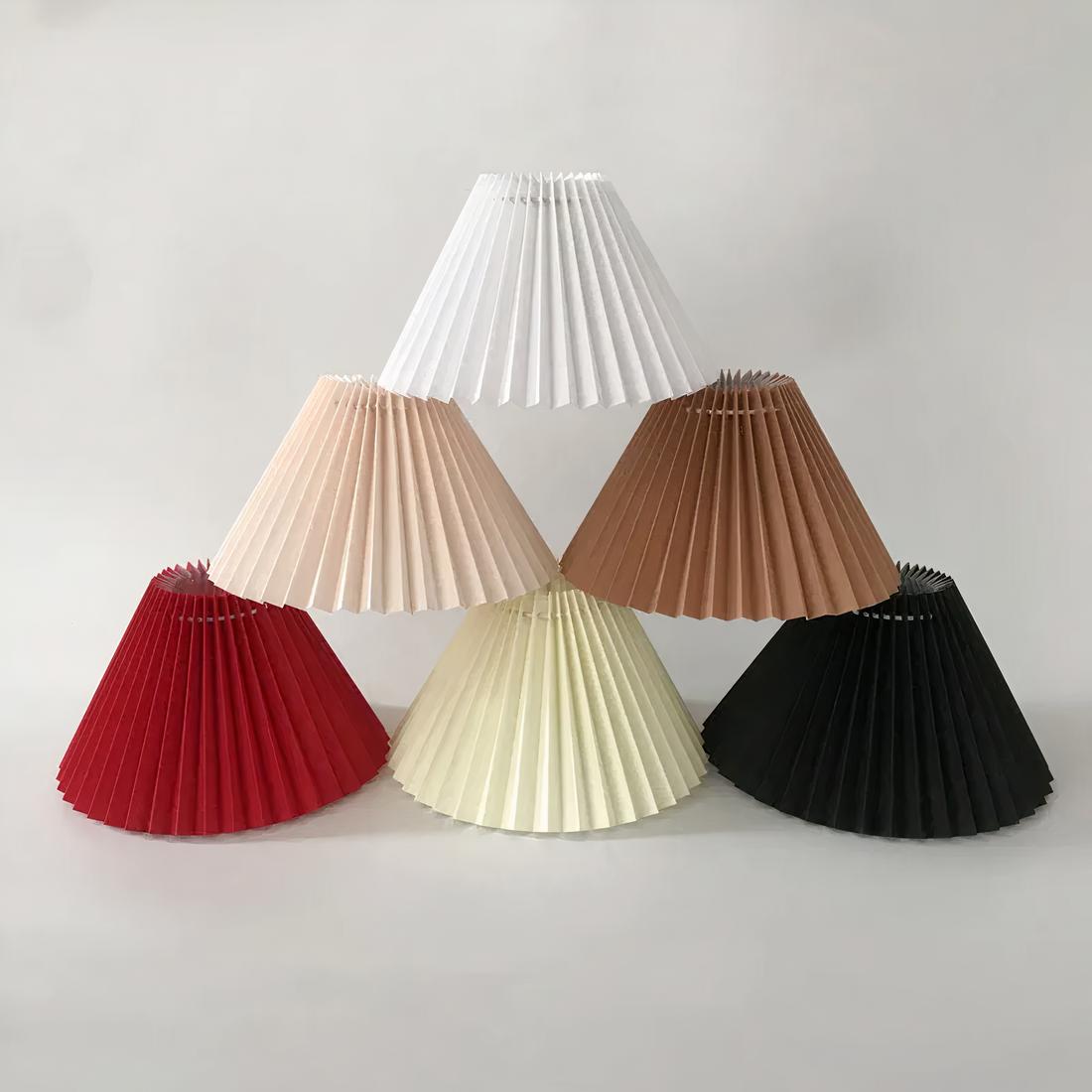 6737-zzveun.jpg Abat-jour lampe de chevet plissé de diverses couleurs