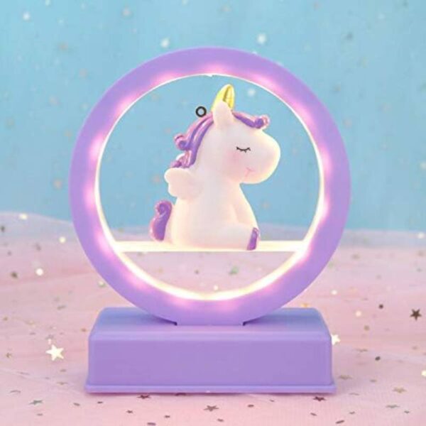 Lampe de chevet LED motif licorne