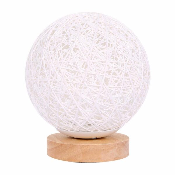 Lampe de chevet naturelle en forme de boule