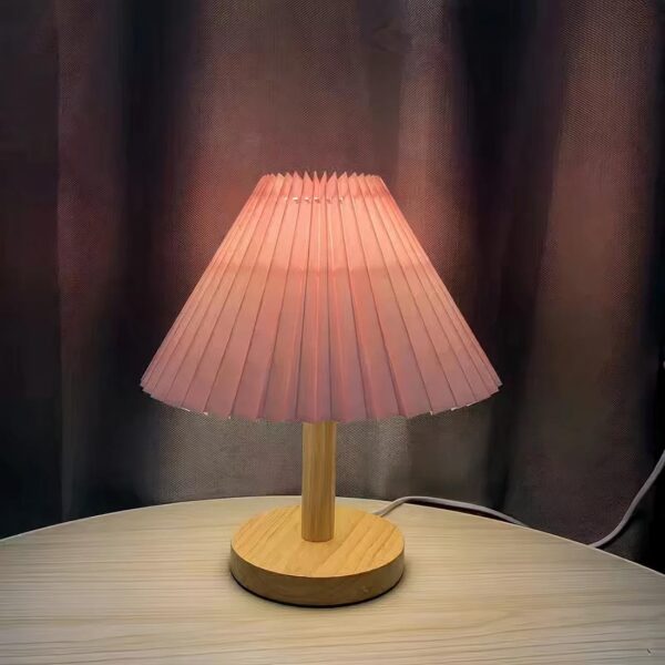 Lampe de chevet originale plissée