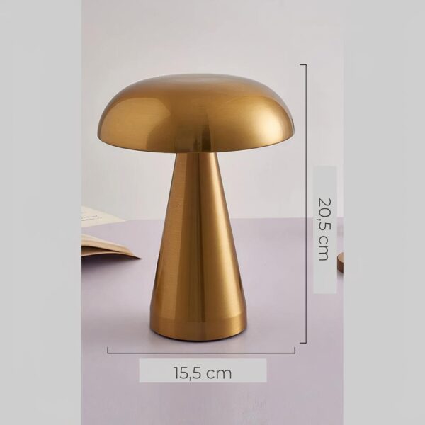 Lampe de chevet tactile en métal style champignon