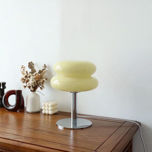 Lampe de chevet vintage en verre