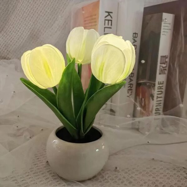Lampe LED originale bouquet de tulipes