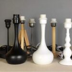 Pied de lampe de chevet en bois et métal