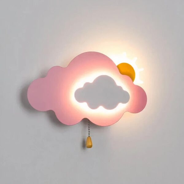 Lampe de chevet bébé murale en forme de nuage