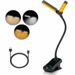 Lampe de chevet pince à double tête