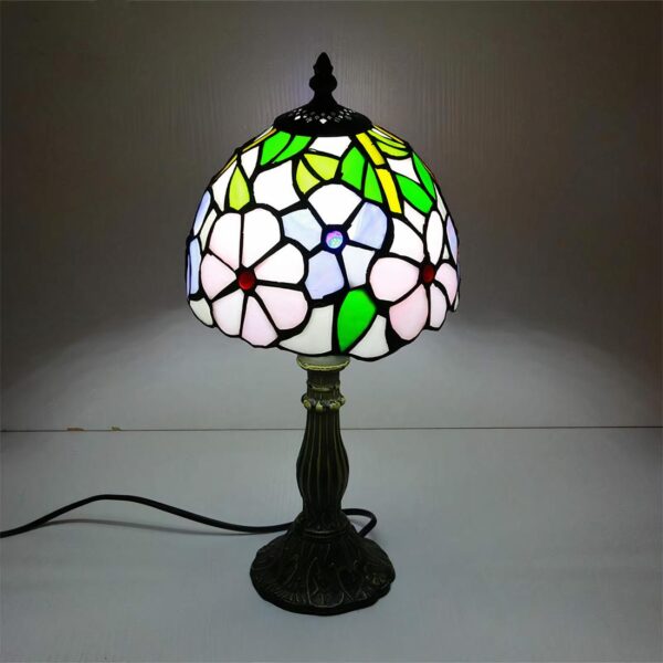 lampe de chevet tiffany en forme de fleur