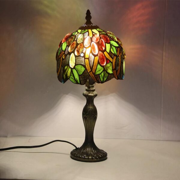 Lampe de chevet Tiffany marron et verte