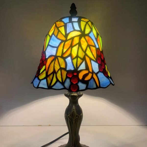 Lampe de chevet Tiffany coloré en forme de cloche