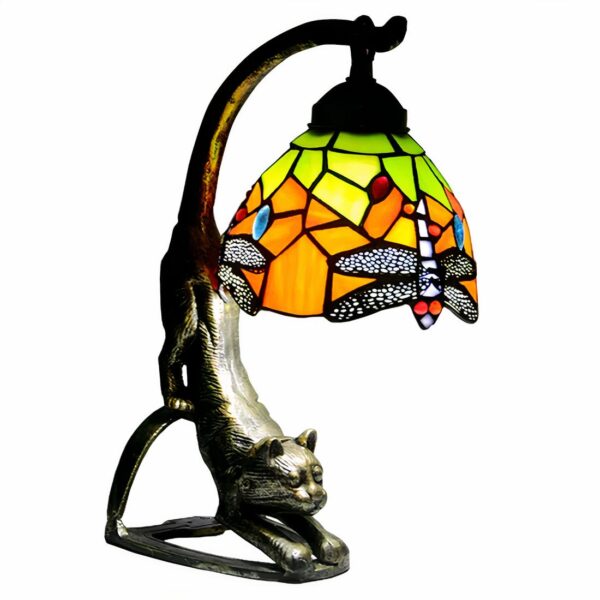 Lampe de chevet Tiffany en forme de chat