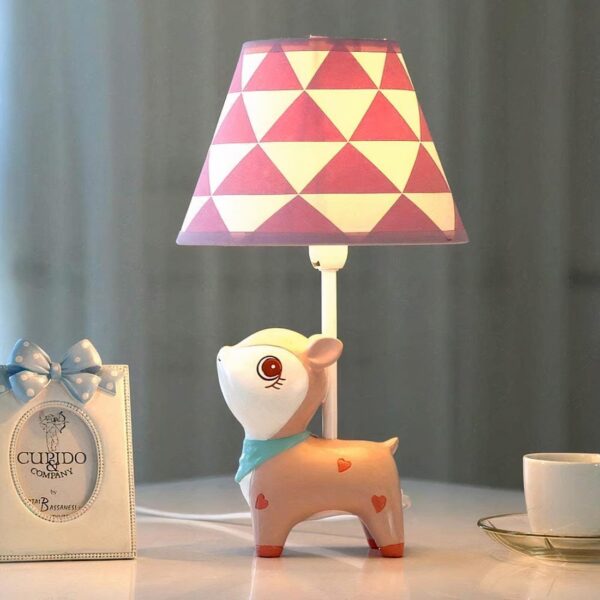 Lampe de chevet pour fille avec design mignon en forme de biches