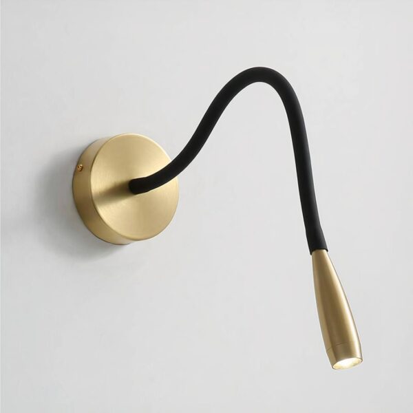 Lampe de chevet en laiton murale
