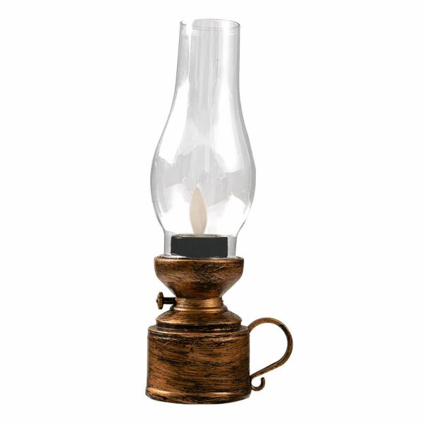 Lampe de chevet vintage à poignée style lampe à huile