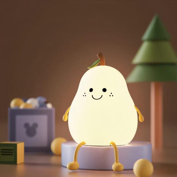 Lampe de chevet kawaii en forme de poire tactile