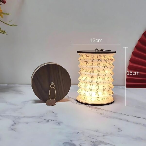Lampe de chevet sans fil et pliable style lanterne japonaise
